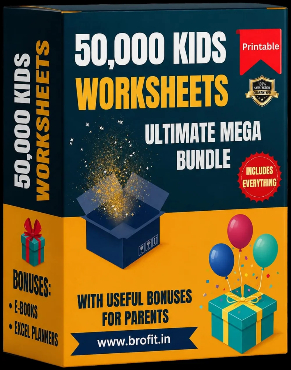 50,000+ Kids Worksheets - Ultimate Mega Bundle box