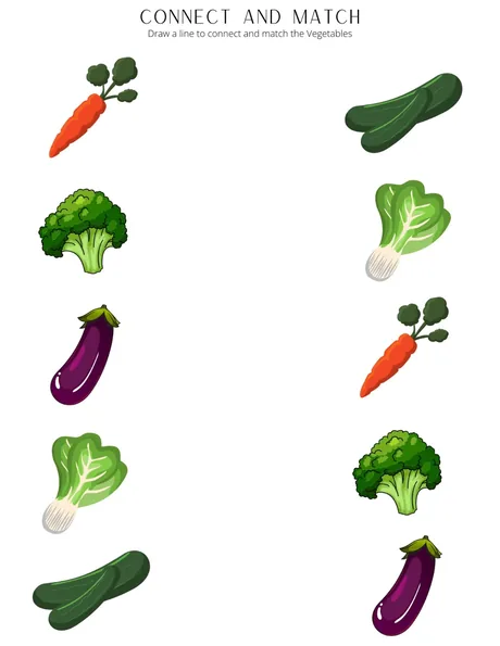 Connect & Match Vegetables